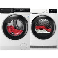 Laagste prijs AEG LR7696AAD4 ProSteam + AEG TR7386T4B SensiDry - Vrijstaande wasmachines voorlader