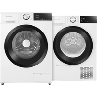 Laagste prijs Wisberg WBWM1400A9AWNB + Wisberg WBDR9A3WNB - Vrijstaande wasmachines voorlader