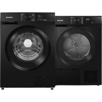 Laagste prijs Wisberg WBWM1400A18BNB + Wisberg WBDR1400A38BNB - Vrijstaande wasmachines voorlader