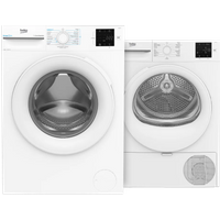 Laagste prijs Beko BM3WFU38412CW EnergySpin + Beko BM3T38232CW - Vrijstaande wasmachines voorlader