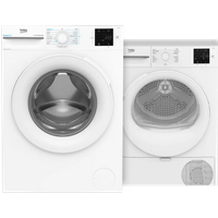 Laagste prijs Beko BM3WFU39412CW EnergySpin + Beko BM3T39232CW - Vrijstaande wasmachines voorlader