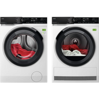 Laagste prijs AEG LR9604C6 AbsoluteCare + AEG TR969BC6 AbsoluteCare Plus - Vrijstaande wasmachines voorlader