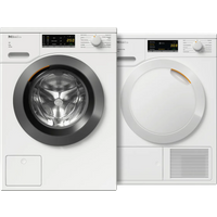 Laagste prijs Miele WEA 128 WCS + Miele TEA 528 WP EcoSpeed - Vrijstaande wasmachines voorlader
