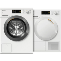 Laagste prijs Miele WEA 128 WCS + Miele TEA 528 WP EcoSpeed - Vrijstaande wasmachines voorlader