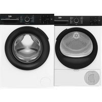 Laagste prijs Beko BM3WFT3841B + Beko BM3T3823B - Vrijstaande wasmachines voorlader