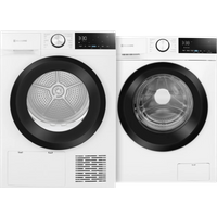 Laagste prijs Wisberg WBWM1400A9WNB + Wisberg WBDR9A3WNB - Vrijstaande wasmachines voorlader