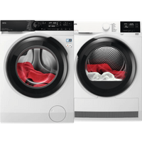 Laagste prijs AEG LR7696AAD4 ProSteam + AEG TR7386T4B SensiDry - Vrijstaande wasmachines voorlader